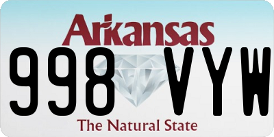 AR license plate 998VYW