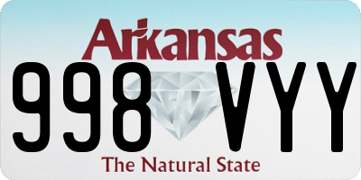 AR license plate 998VYY