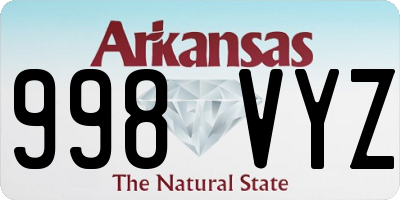 AR license plate 998VYZ