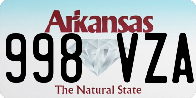 AR license plate 998VZA