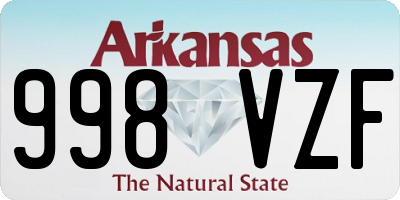 AR license plate 998VZF