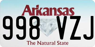 AR license plate 998VZJ