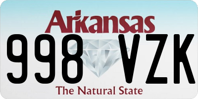 AR license plate 998VZK