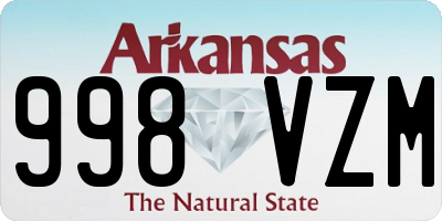 AR license plate 998VZM