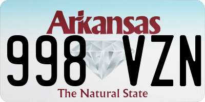 AR license plate 998VZN