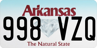 AR license plate 998VZQ