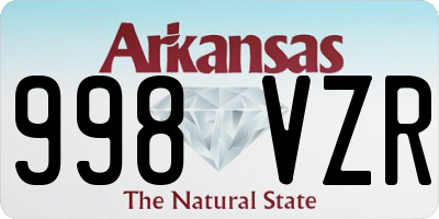 AR license plate 998VZR