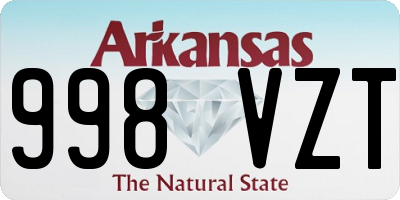 AR license plate 998VZT