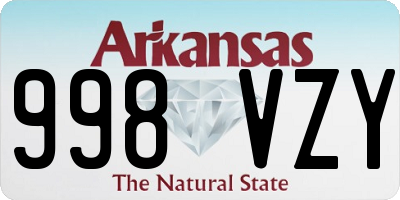 AR license plate 998VZY