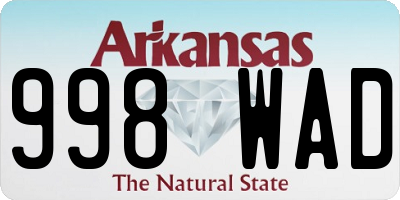 AR license plate 998WAD