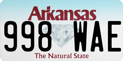 AR license plate 998WAE