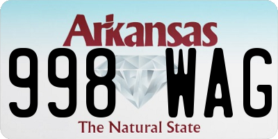 AR license plate 998WAG