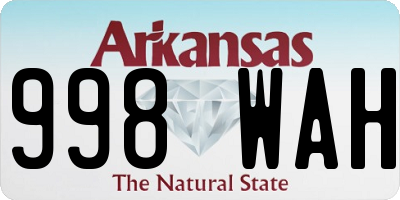 AR license plate 998WAH