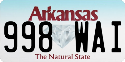 AR license plate 998WAI