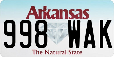 AR license plate 998WAK