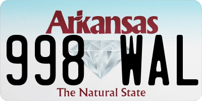 AR license plate 998WAL