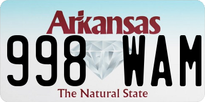 AR license plate 998WAM