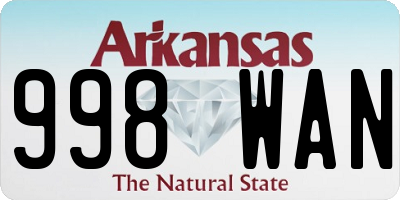 AR license plate 998WAN