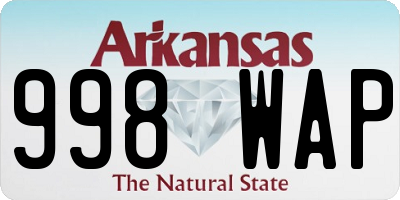 AR license plate 998WAP