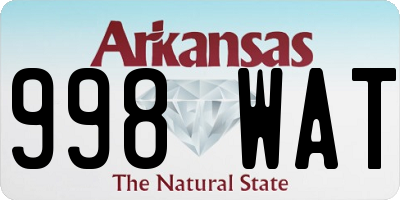 AR license plate 998WAT