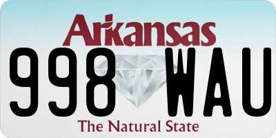 AR license plate 998WAU