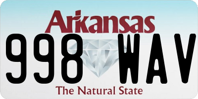 AR license plate 998WAV