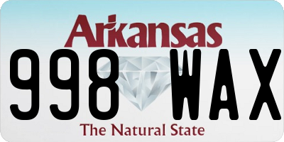 AR license plate 998WAX