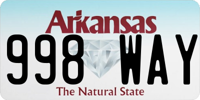 AR license plate 998WAY