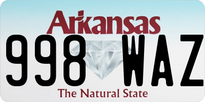 AR license plate 998WAZ
