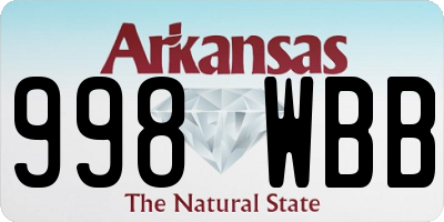 AR license plate 998WBB