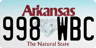 AR license plate 998WBC