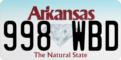 AR license plate 998WBD