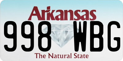 AR license plate 998WBG