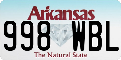 AR license plate 998WBL