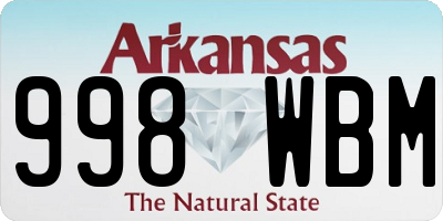 AR license plate 998WBM