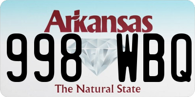 AR license plate 998WBQ