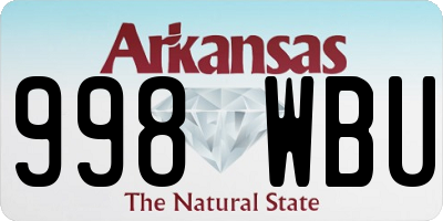 AR license plate 998WBU