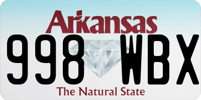 AR license plate 998WBX
