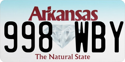 AR license plate 998WBY