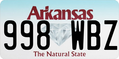 AR license plate 998WBZ