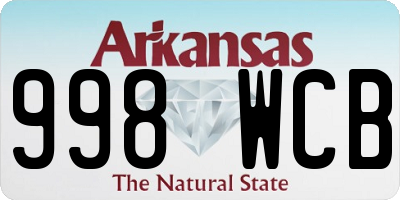 AR license plate 998WCB