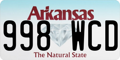 AR license plate 998WCD