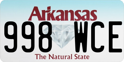 AR license plate 998WCE