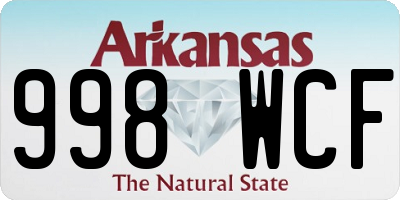 AR license plate 998WCF