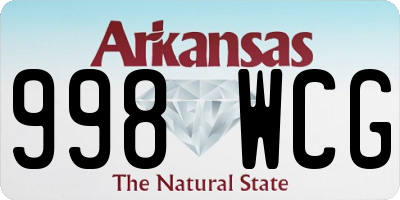AR license plate 998WCG