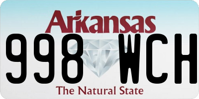 AR license plate 998WCH