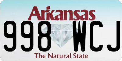 AR license plate 998WCJ