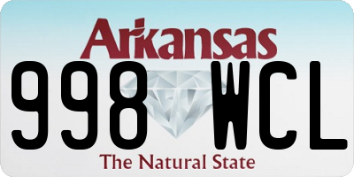 AR license plate 998WCL