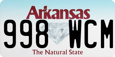 AR license plate 998WCM