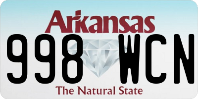 AR license plate 998WCN